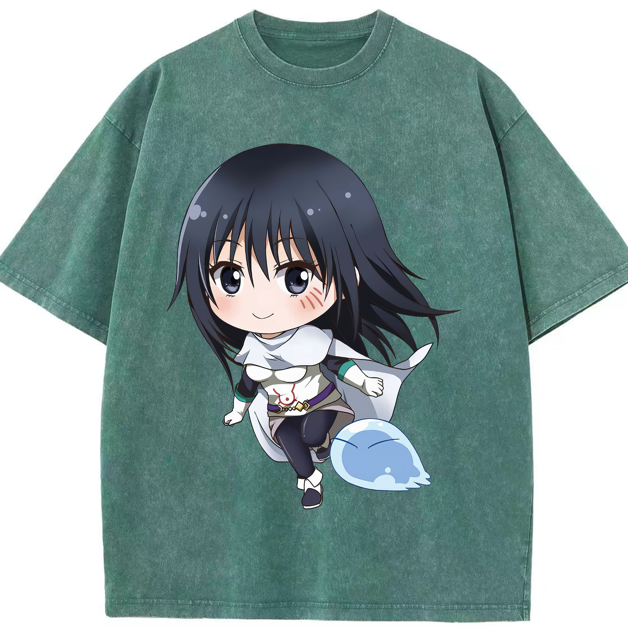 （画像用） 転スラ Regarding Reincarnated to Slime 綿100% ヴィンテージ風 半袖Tシャツ（フロントプリント）